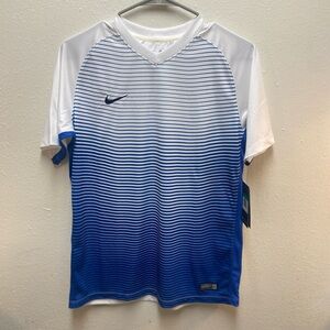 Nike Kids XL Blue and White Striped Jersey
